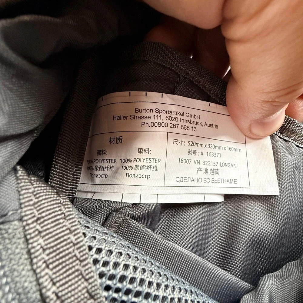 Burton Rucksack‎ Backpack Grey Heather Black Hiking Commuter Bag Padded Laptop